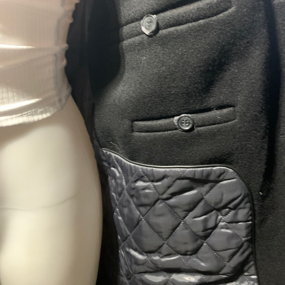 ELEVEN PARIS Wool Leather 40 Winter Over Coat Jacket Heavy - Picture 3 of 12